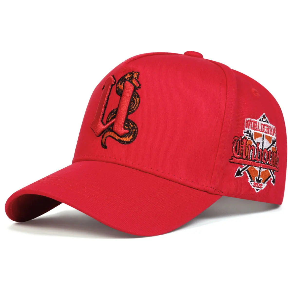 Unisex U Letter Snake Embroidery Baseball Caps Spring And Autumn Outdoor