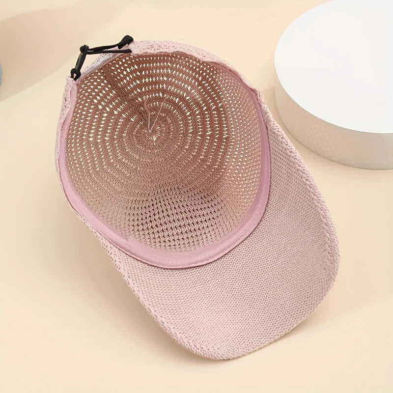 Spring/Summer Linen Knit Baseball Cap Openwork Baseball Cap