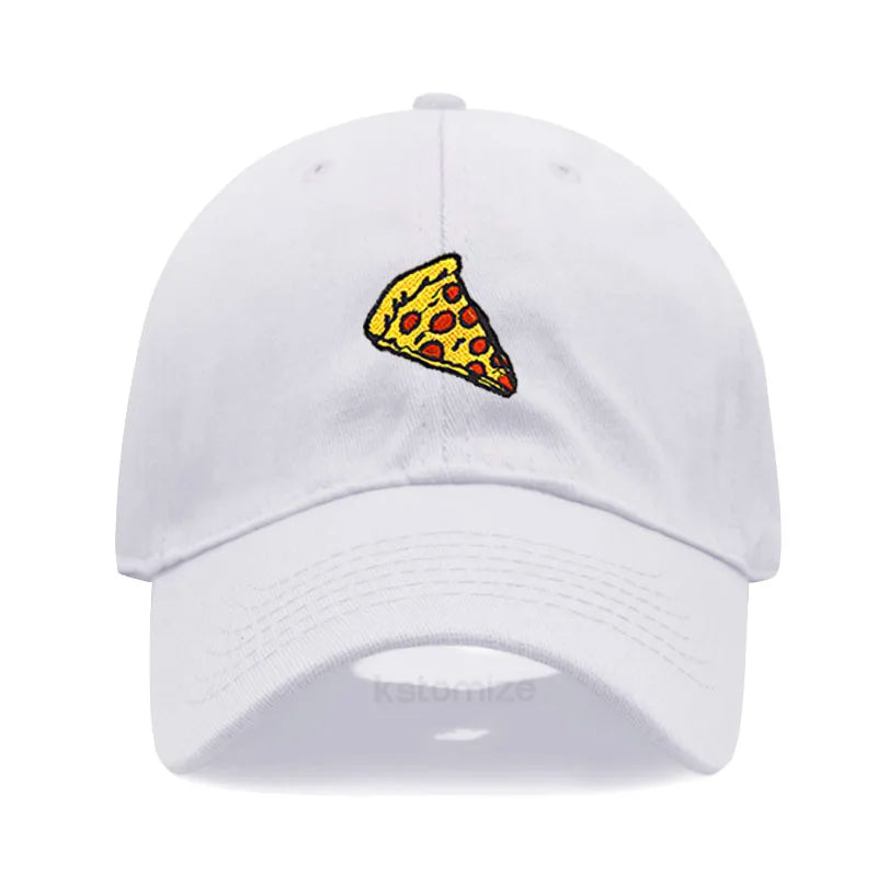 Pizza Embroidered Baseball Cap For Women Men