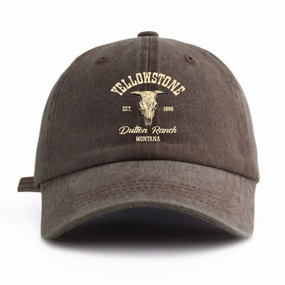 Vintage Bull Skull Western Cowboy Baseball Hats