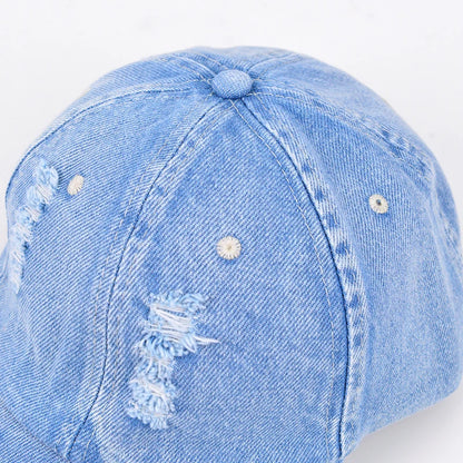 Autumn Winter Solid Adjustable Denim Sports Hat