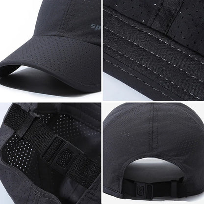 Quick Dry Baseball Cap For Men Outdoor Sports Mesh Breathable Sun Hat
