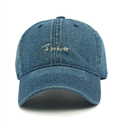 Snapback Cap Spring Summer Washable Denim