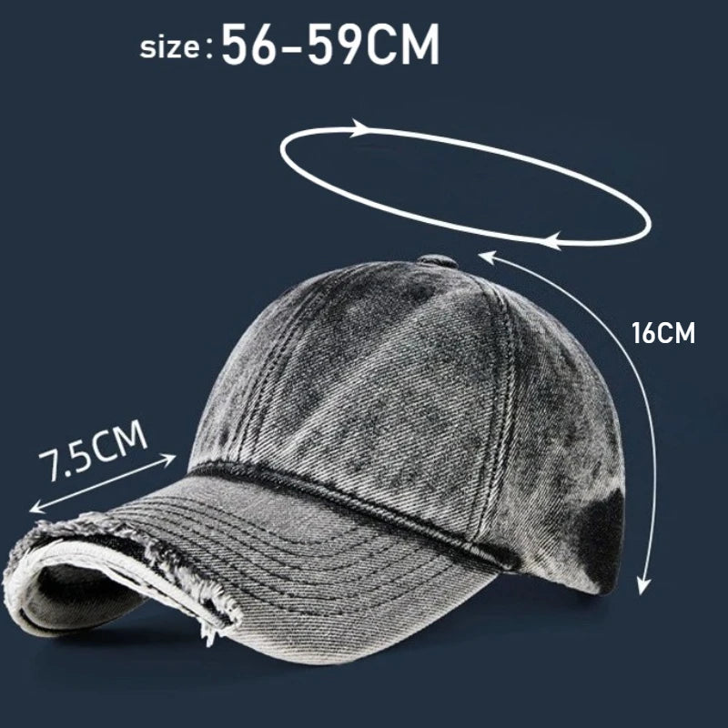 New Vintage Denim Baseball Cap Unisex Outdoors Adjustable