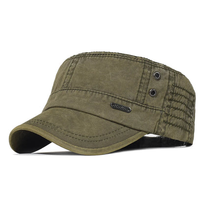 Four Seasons Washed Cotton Flat Caps Men Women
