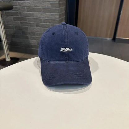 Korean Letter Embroidered Baseball Cap Simple Mesh Casual Hat For Men Women Outdoor Camping Daily Streetwear