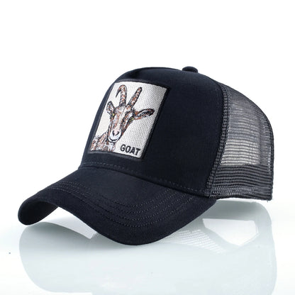 Fashion  With Embroidery Goat Patch Four Seasons Baseball Cap For Men Women