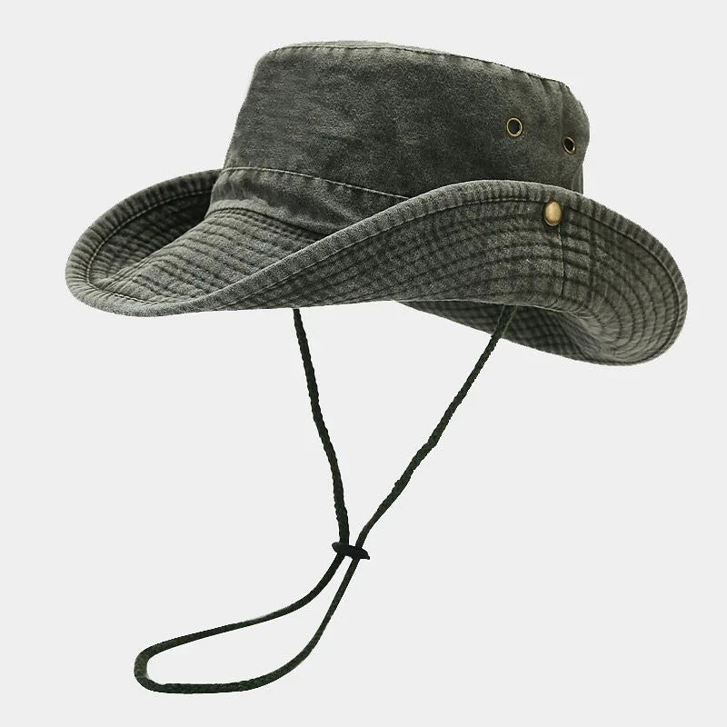 New Custom Logo Vintage Washed Cotton Fisherman Cap
