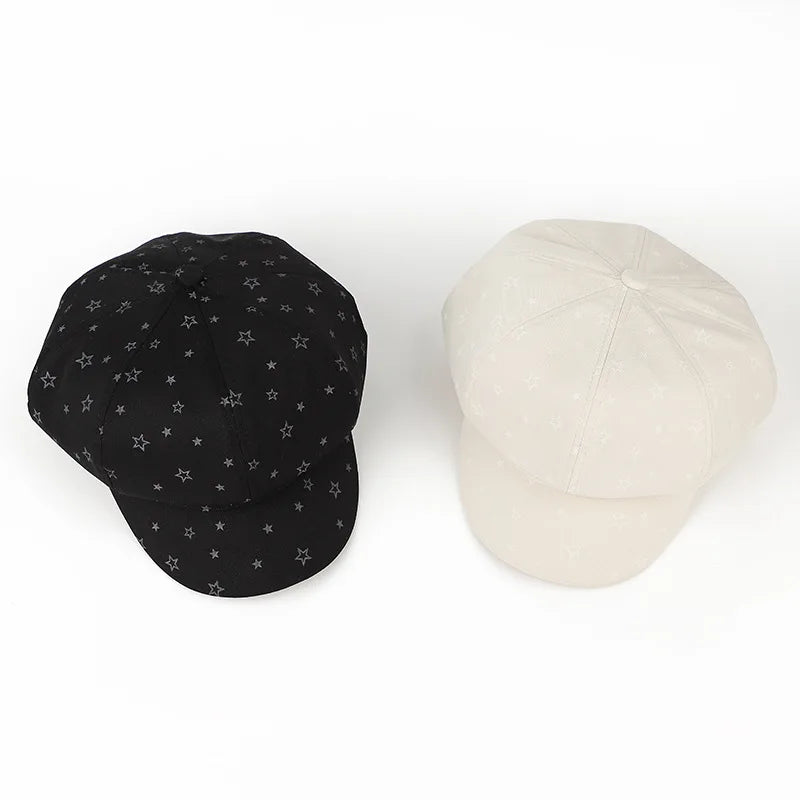 New Spring Autumn Octagonal Cap Women