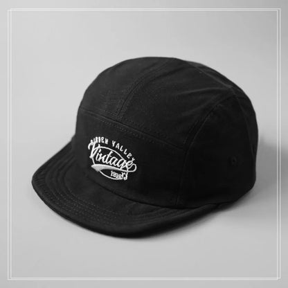 Casual Short Brim Baseball Cap 5-Panel Breathable Flat-Brimmed Sun Cap