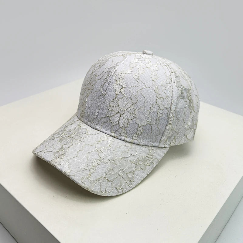 New Women Korean Lace Flower Baseball Hats
