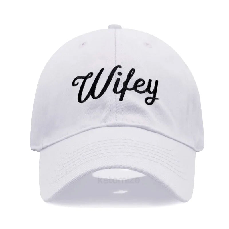 Embroidered Wifey & Hubby Hat Soft Cotton
