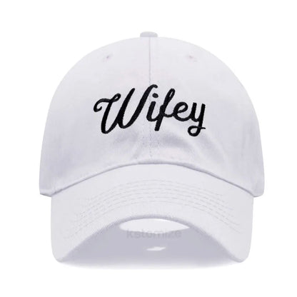 Embroidered Wifey & Hubby Hat Soft Cotton
