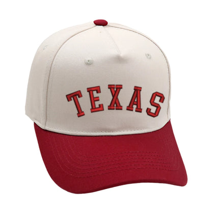 Texas Trucker Hat 3D Embroidery Two Tone Baseball Cap