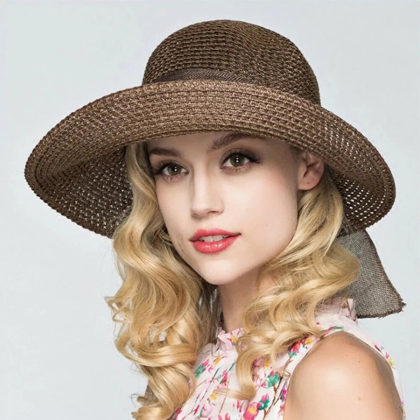 Women's Linen Straw Hat Summer Breathable Sunscreen Hats