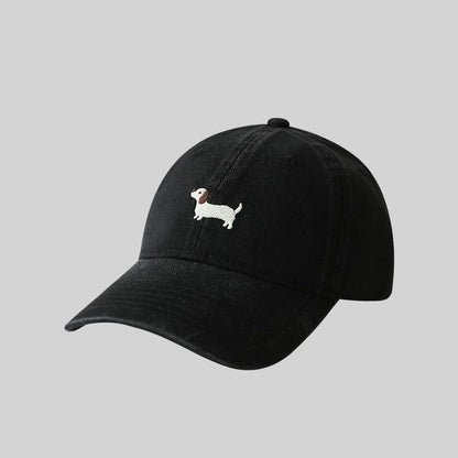 Dachshund Embroidery Baseball Hat Sunscreen Fashion Outdoor Hat Suitable for Men and Women