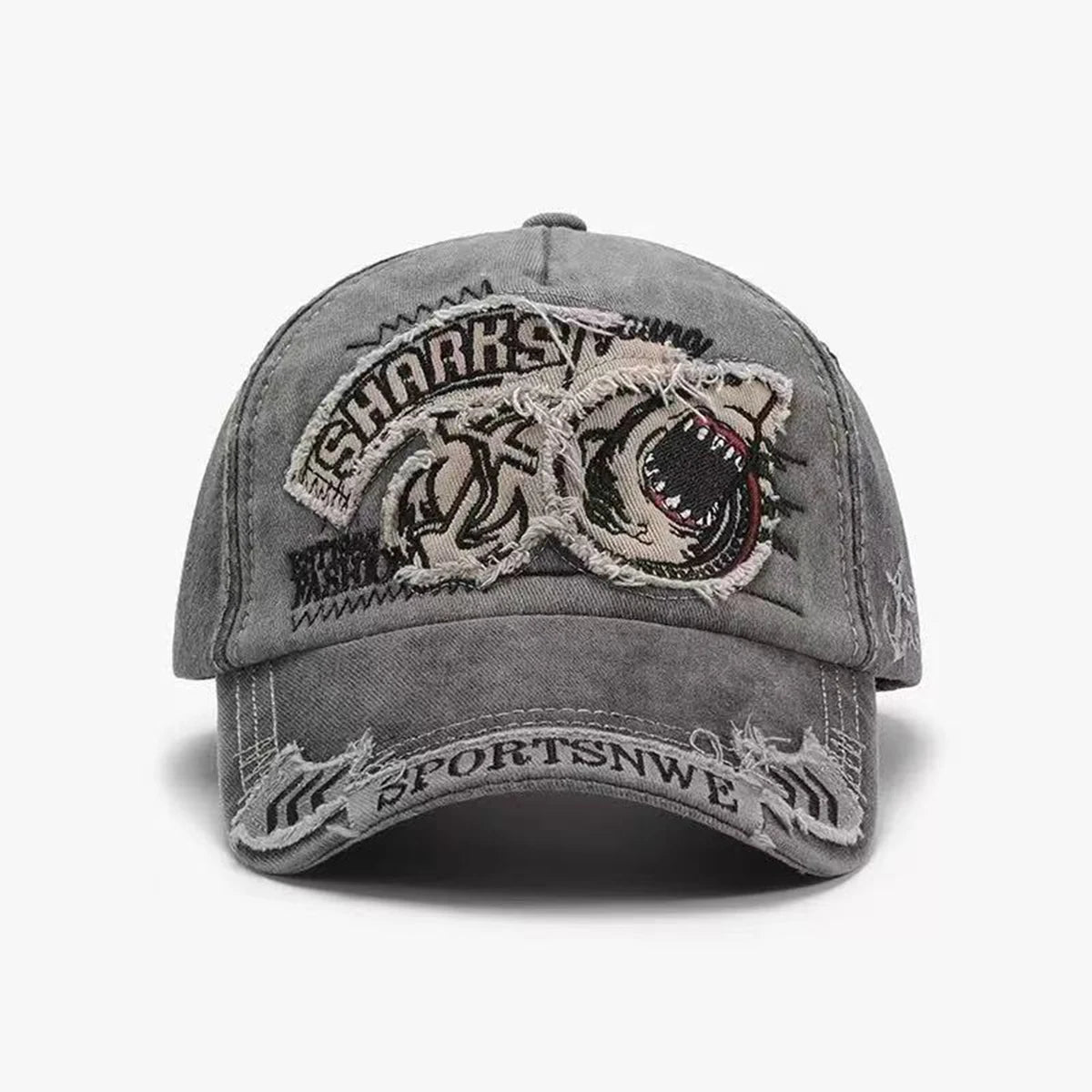 Unisex Shrrks Shark Embroidery Baseball Caps Spring Autumn