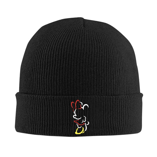 Minnie Mouse Mickey Knitted Caps For Women Men Beanie Winter Hats