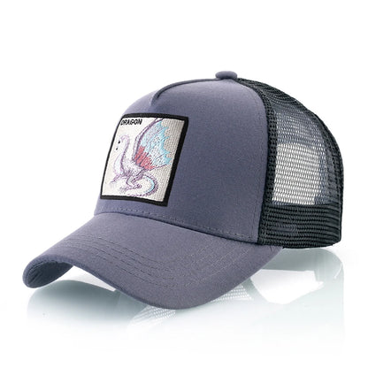 Embroidery Dragon Baseball Cap Men Outdoor