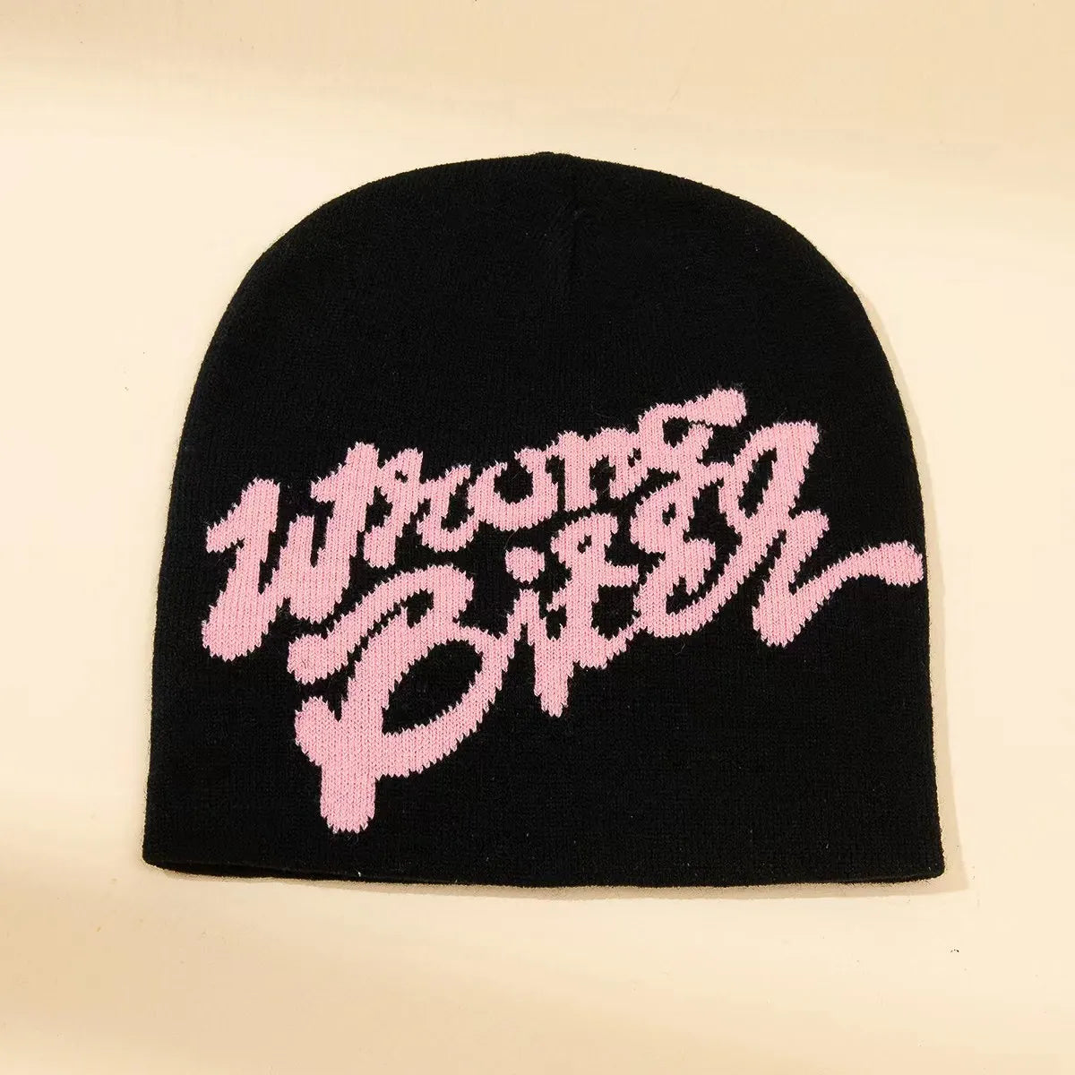 Unisex Trendy American Letter Knitted Hat Hip Hop Skiing Warmth Cap