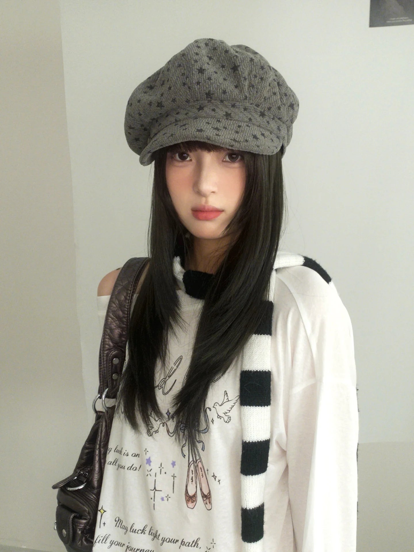 Retro Literary Style Star Beret For Women With An Octagonal Shape