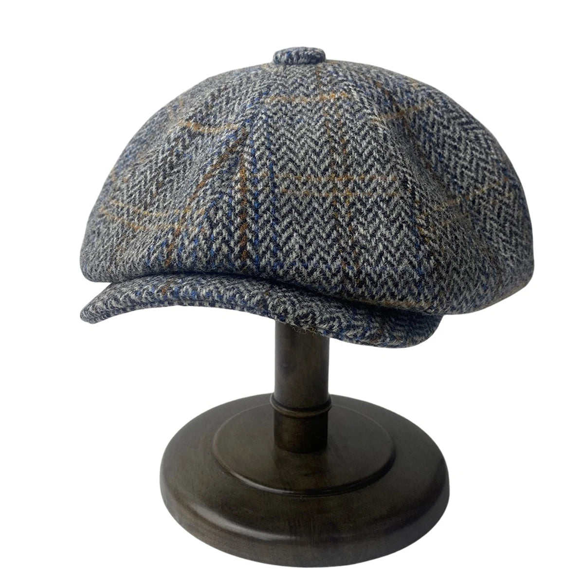Wool Tweed Newsboy Cap British Gatsby Cap