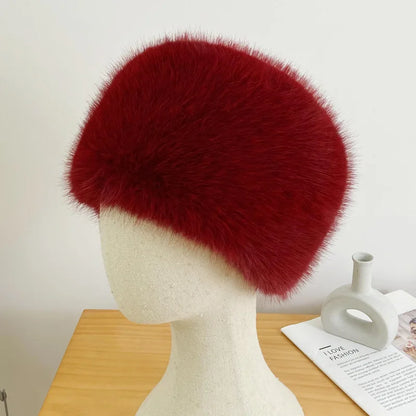Faux Fur Hats For Women Winter Autumn Fluffy Russian Hat