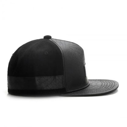 Fashion Hip Hop Hat Iron Tag Leather Checkered Pattern Adjustable Outdoor Adult Casual Sports Hat Baseball Cap