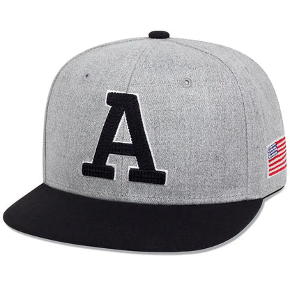 Unisex Simple Letter A Embroidery Hip Hop Hats Outdoor Adjustable Casual Baseball Caps Sunscreen Hat