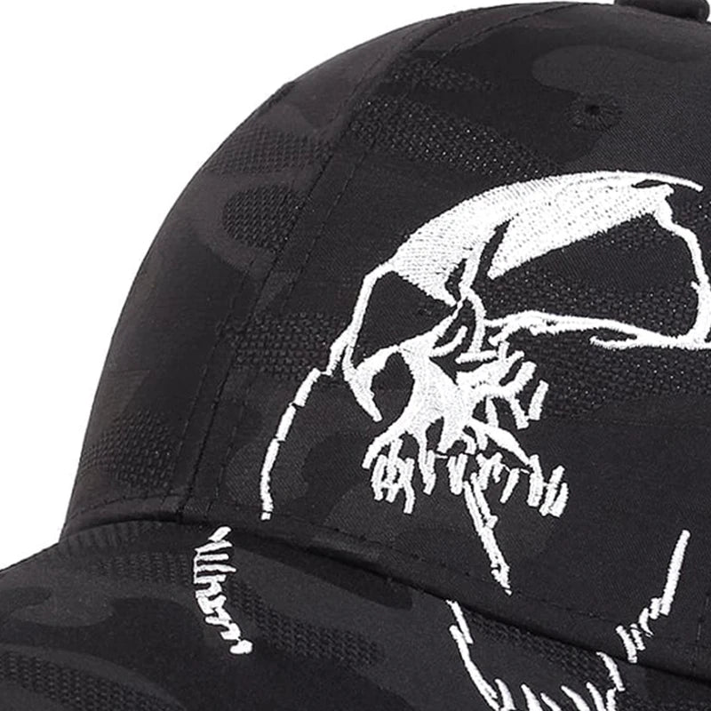Unisex Skeleton Embroidery Baseball Caps Outdoor