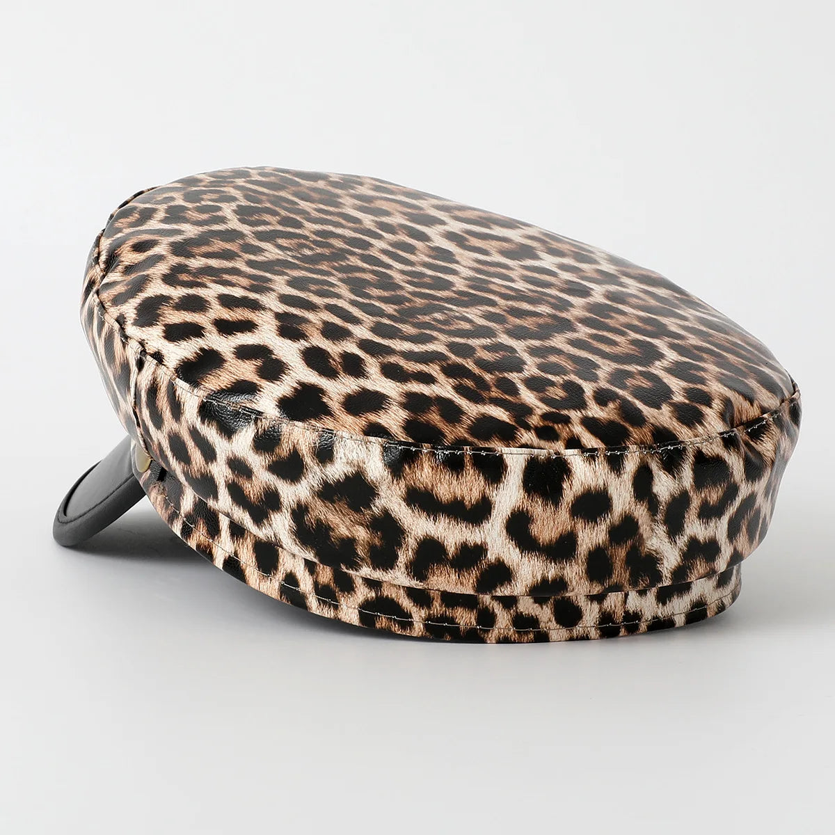 Vintage Leopard Print Berets For Women Fashion Y2k Flat Army Cap Salor Hat
