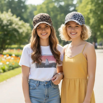 Unisex Visors Leopard Print Baseball Caps
