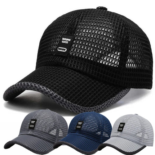 Men's Mesh Baseball Cap Breathable Summer Caps Dad Hat