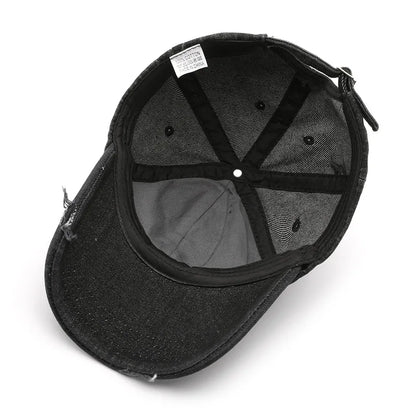 Distressed Ripped Baseball Cap For Women Men's Caps