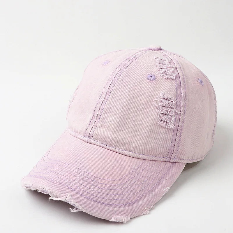 New Unisex Custom Logo Hole Broken Baseball Caps