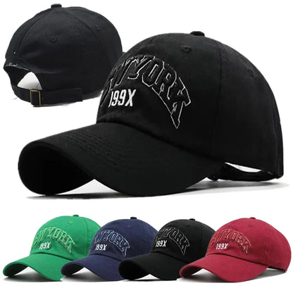 Unisex Cap High Quality Solid Simple New York Letter Baseball Cap Men Women