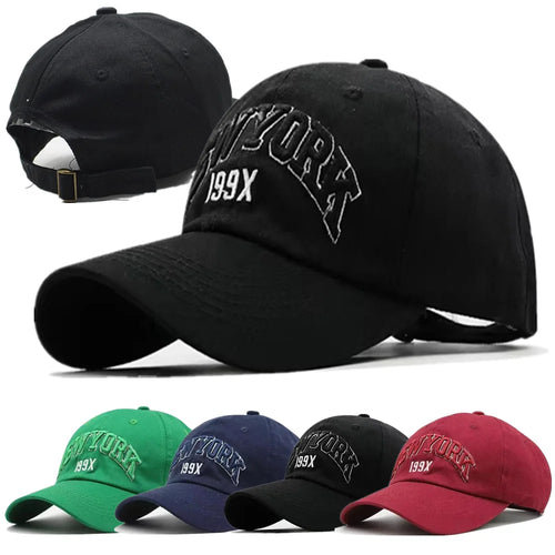 Unisex Cap High Quality Solid Simple New York Letter Baseball Cap Men Women