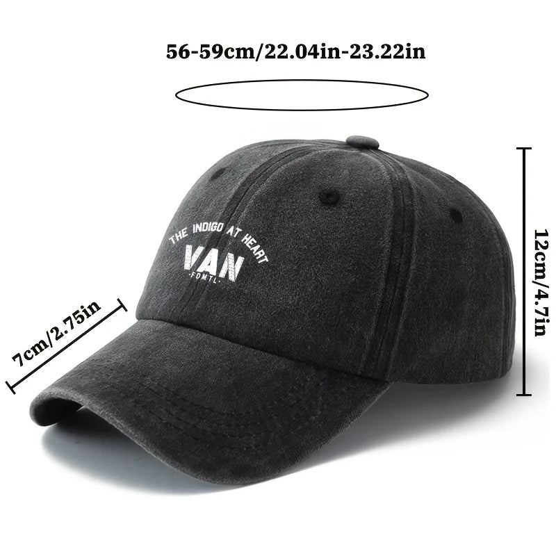 A Unisex Fashionable And Versatile Printed Letter Van Baseball Cap