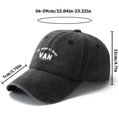 A Unisex Fashionable And Versatile Printed Letter Van Baseball Cap