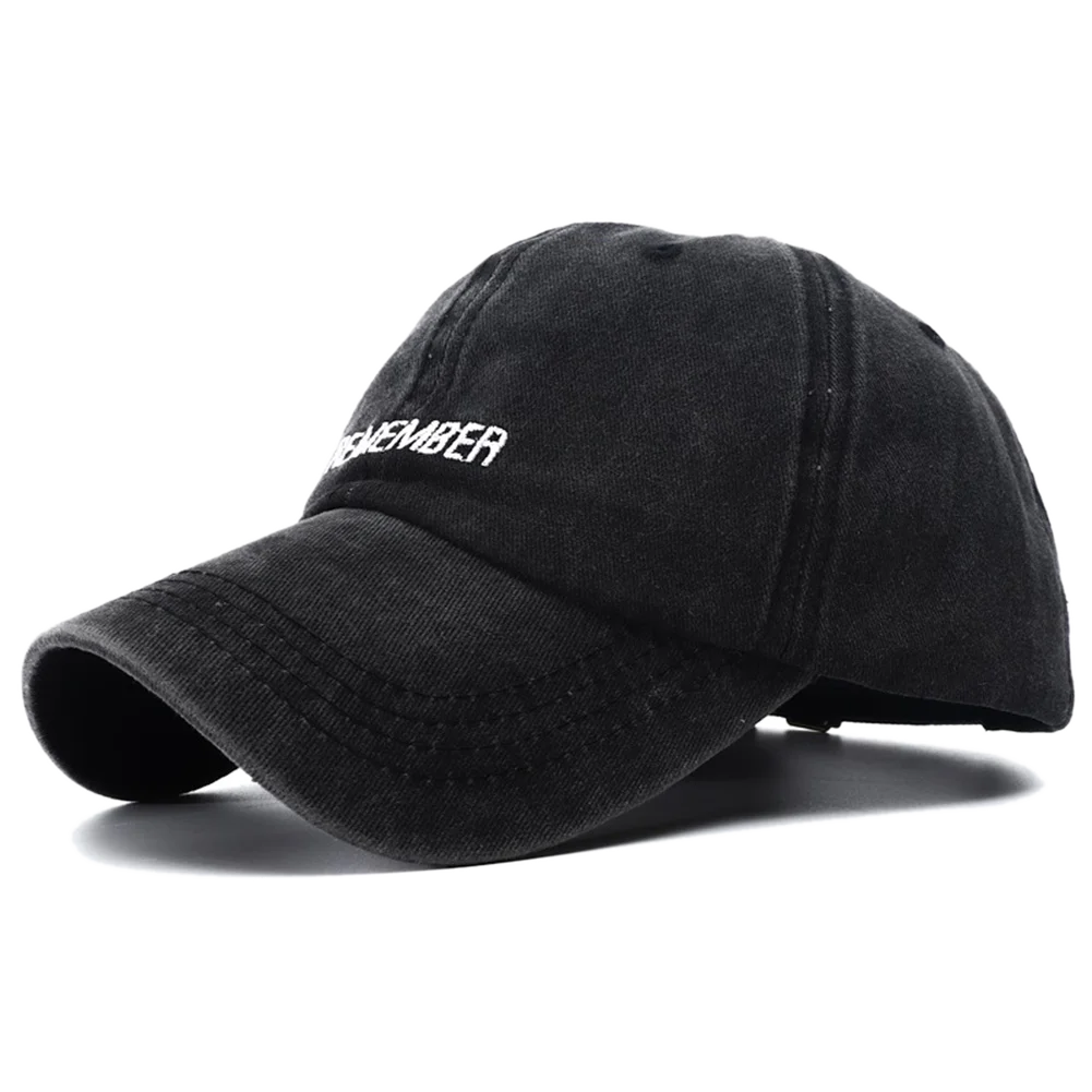 Fashion Letter Embroidery Washed Cotton Baseball Cap