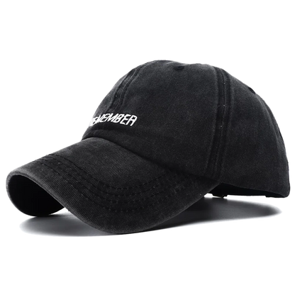 Fashion Letter Embroidery Washed Cotton Baseball Cap