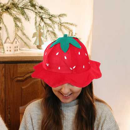 Halloween Soft Cotton Strawberry Fisherman Hat Decorative Party Cosplay