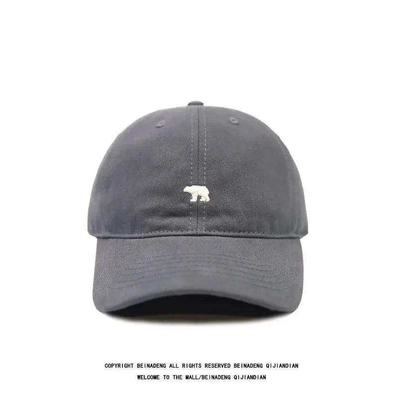 Cartoon Polar Bear Embroidery Baseball Cap For Women Men