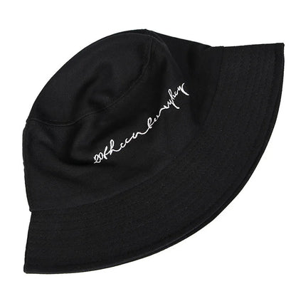 Summer Men Women Bucket Hat Casual Letter Embroidery Fisherman Hats