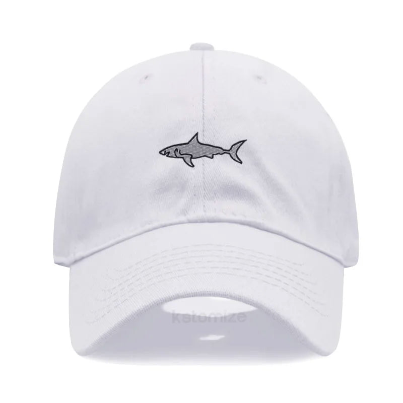 Shark Embroidery Baseball Cap For Men Women