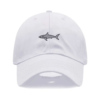 Shark Embroidery Baseball Cap For Men Women