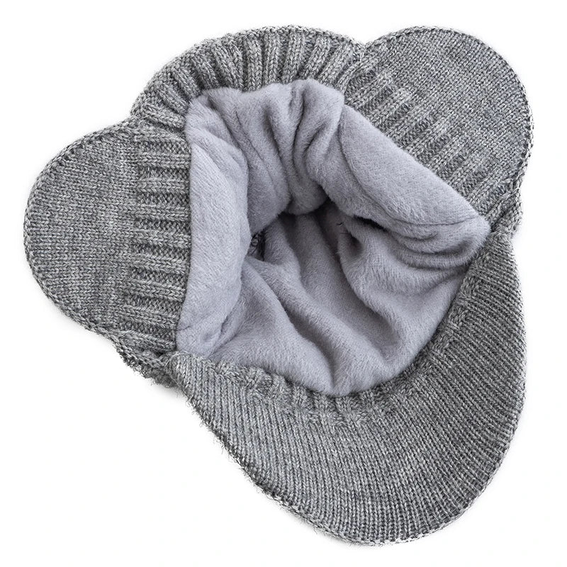 New Unisex Winter Hat Plush Fur Lined Warm Earflap Cap