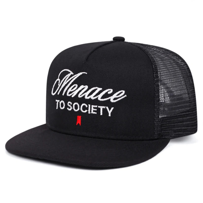 2026 New Flat Edge Hat Creative Letter Embroidered Baseball Hat