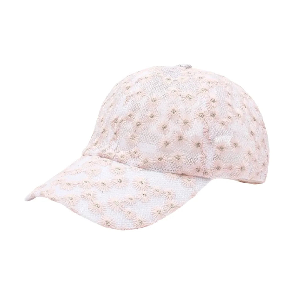 Casual Embroidered Flower Baseball Cap Adjustable