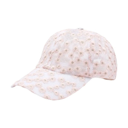 Casual Embroidered Flower Baseball Cap Adjustable